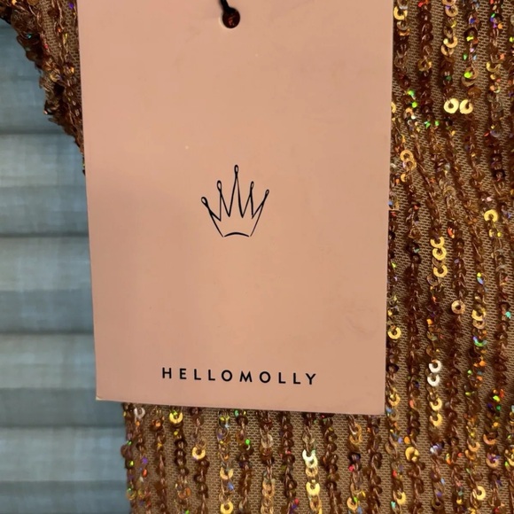 NWT Hello Molly Pink Sequin Dress Frequent the Club Size 6 fits Small - Picture 5 of 5